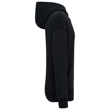 Sudadera ecorresponsable con capucha efecto lavado oversize unisex