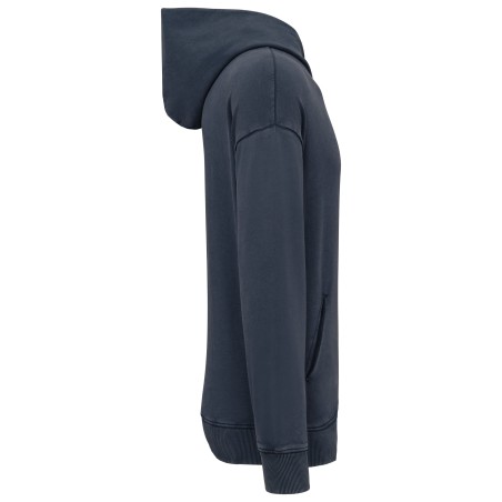 Sudadera ecorresponsable con capucha efecto lavado oversize unisex