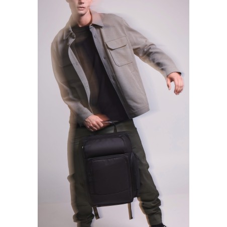Business backpack with side cooler pocket