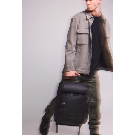 Business backpack with side cooler pocket