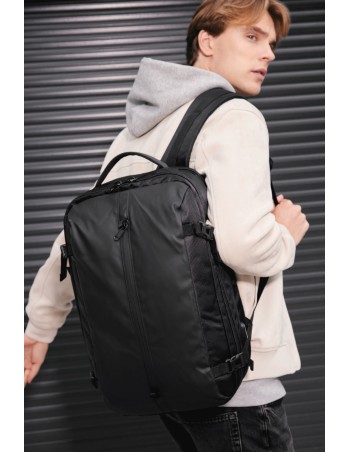 Business backpack with front soft pocket