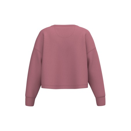 Sudadera crop cuello redondo mujer