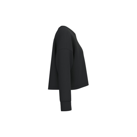 Sudadera crop cuello redondo mujer