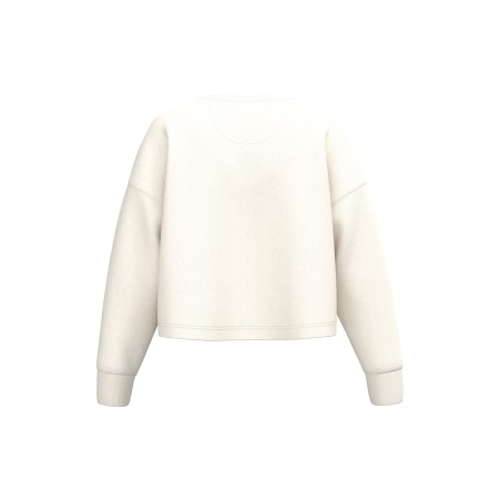 Sudadera crop cuello redondo mujer