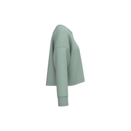 Sudadera crop cuello redondo mujer