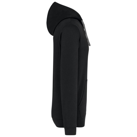 Sudadera capucha contrastada hombre