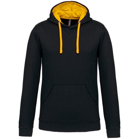 Sudadera capucha contrastada hombre