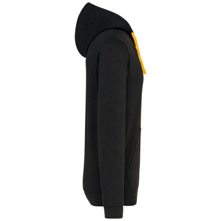 Sudadera capucha contrastada hombre