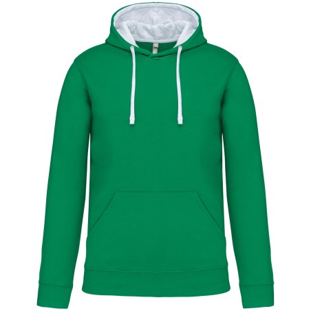 Sudadera capucha contrastada hombre