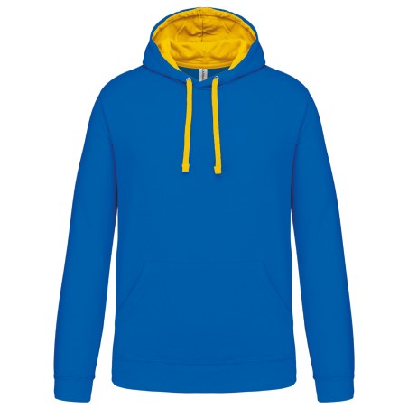 Sudadera capucha contrastada hombre