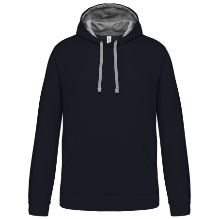 Sudadera capucha contrastada hombre