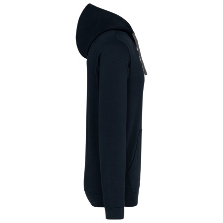 Sudadera capucha contrastada hombre