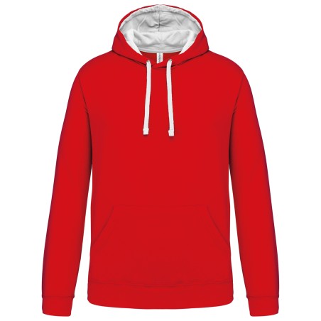 Sudadera capucha contrastada hombre