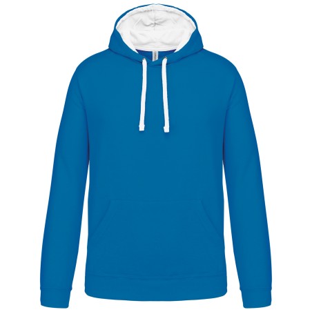 Sudadera capucha contrastada hombre