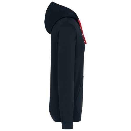 Sudadera capucha contrastada hombre