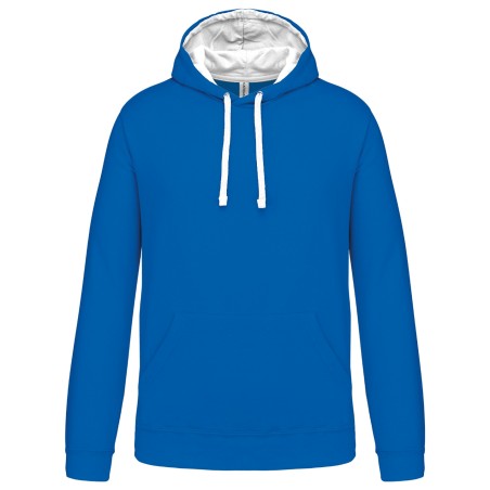 Sudadera capucha contrastada hombre
