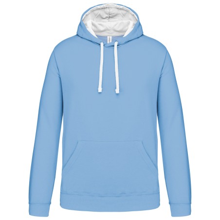 Sudadera capucha contrastada hombre