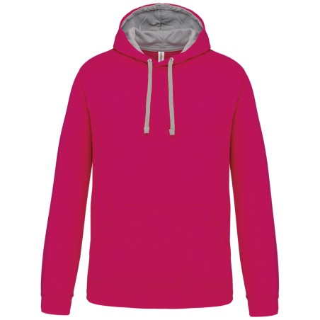 Sudadera capucha contrastada hombre
