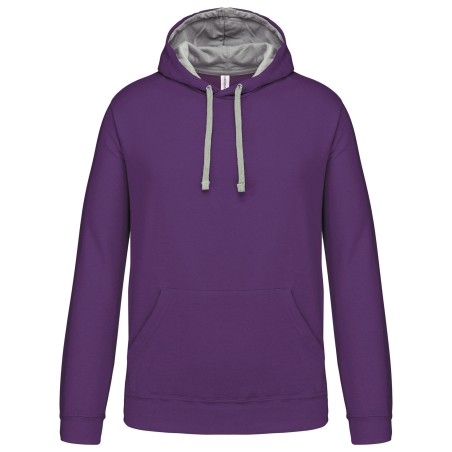 Sudadera capucha contrastada hombre