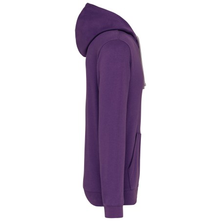 Sudadera capucha contrastada hombre