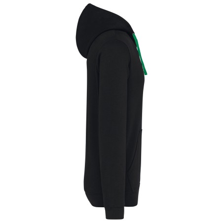 Sudadera capucha contrastada hombre