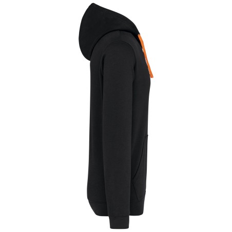 Sudadera capucha contrastada hombre