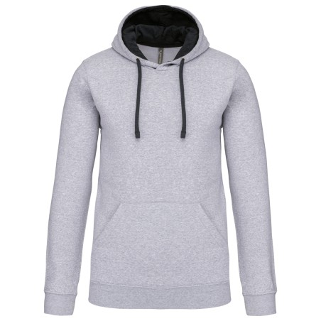 Sudadera capucha contrastada hombre