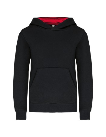 Sudadera capucha contrastada niños 2