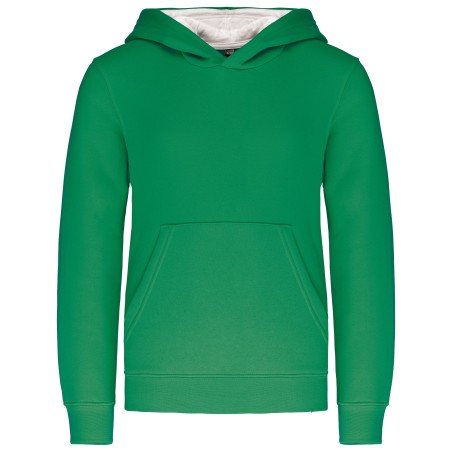 Sudadera capucha contrastada niños