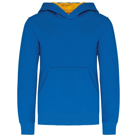 Sudadera capucha contrastada niños