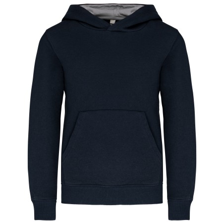 Sudadera capucha contrastada niños