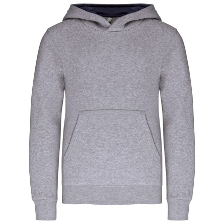 Sudadera capucha contrastada niños