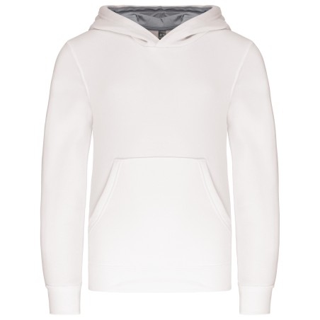 Sudadera capucha contrastada niños