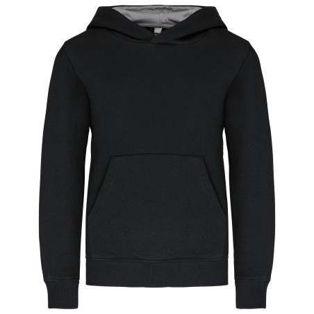Sudadera capucha contrastada niños