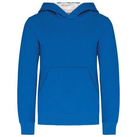 Sudadera capucha contrastada niños