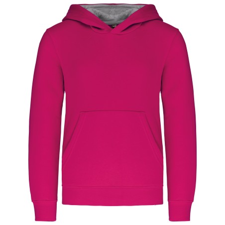 Sudadera capucha contrastada niños