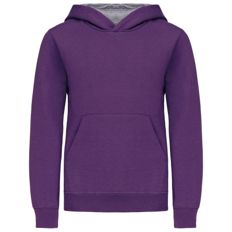 Sudadera capucha contrastada niños