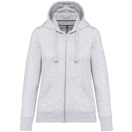 Sudadera con capucha y cremallera de mujer