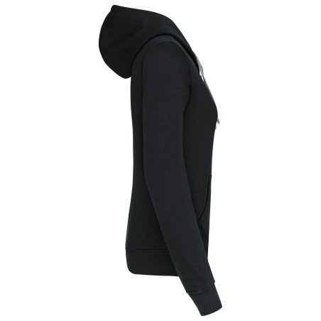 Sudadera capucha contrastada mujer
