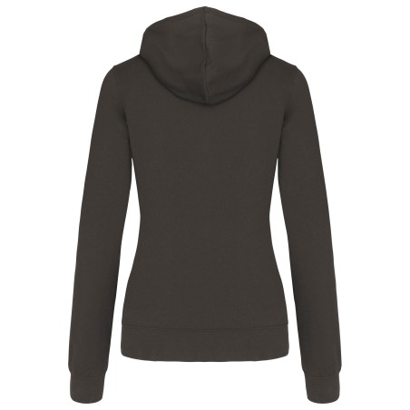 Sudadera capucha contrastada mujer