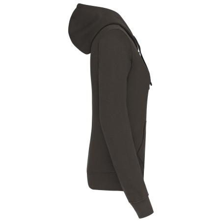 Sudadera capucha contrastada mujer