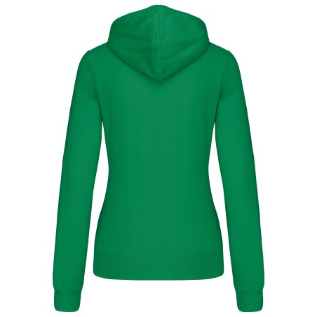 Sudadera capucha contrastada mujer