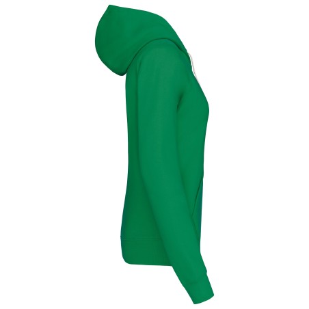 Sudadera capucha contrastada mujer