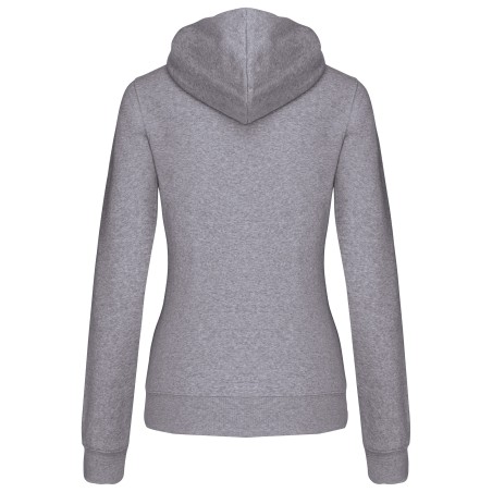 Sudadera capucha contrastada mujer