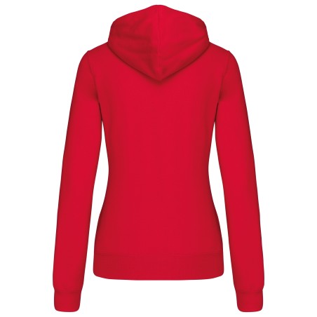 Sudadera capucha contrastada mujer