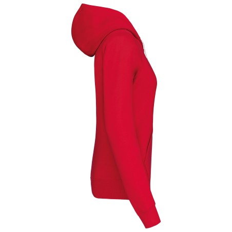 Sudadera capucha contrastada mujer
