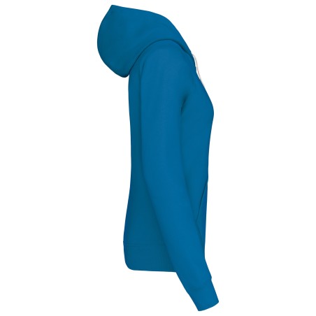 Sudadera capucha contrastada mujer