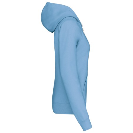 Sudadera capucha contrastada mujer