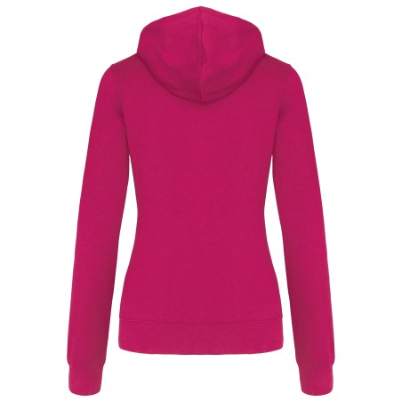 Sudadera capucha contrastada mujer