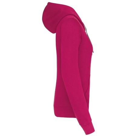 Sudadera capucha contrastada mujer